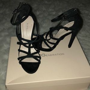BCBGeneration Black Suede Heels